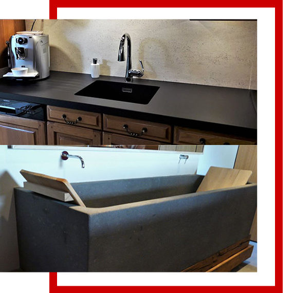 Plan de travail de cuisine sur mesure dans le Caltal (15)